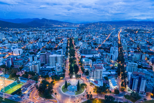 Aerial view of the Plaza de Banderas in Cochabamba, Bolivia