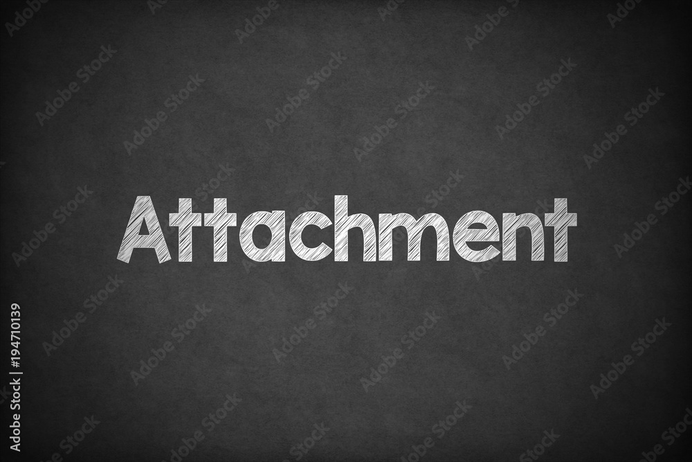 Obraz premium Attachment on Textured Blackboard.