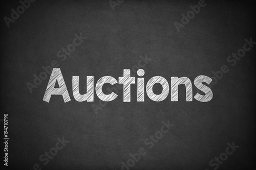 Auctions on Textured Blackboard.