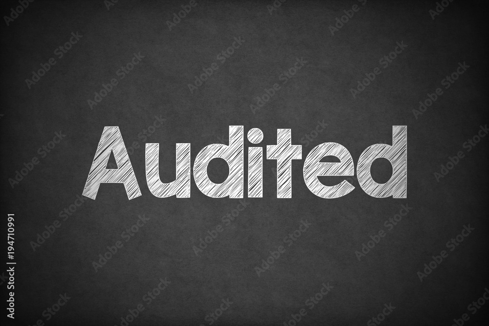 Obraz premium Audited on Textured Blackboard.