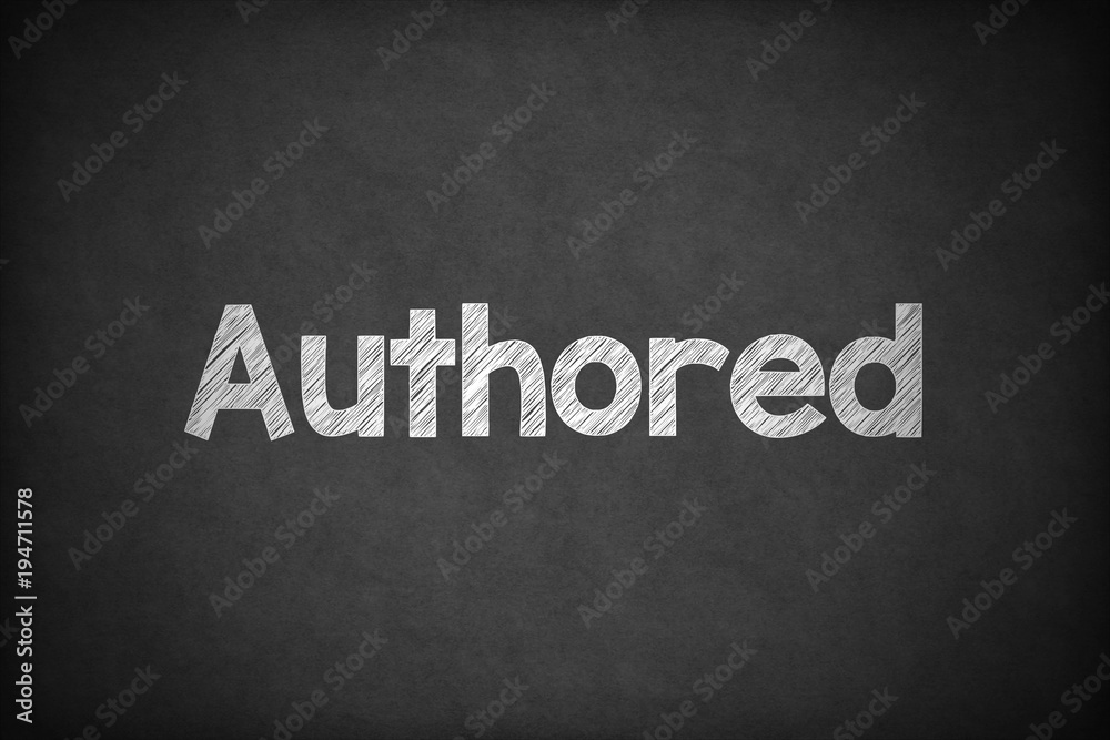 Obraz premium Authored on Textured Blackboard.