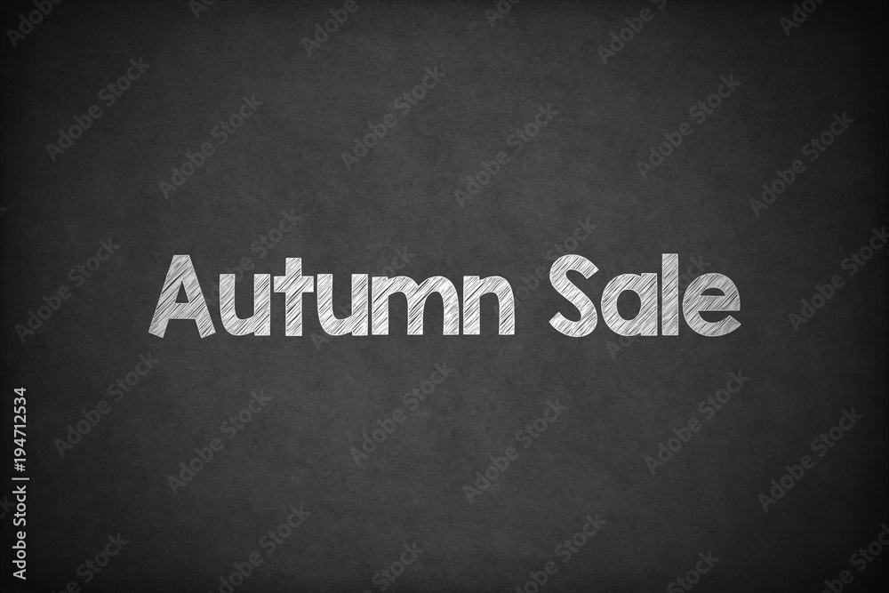 Obraz premium Autumn Sale on Textured Blackboard.