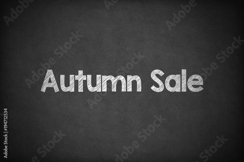 Autumn Sale on Textured Blackboard.