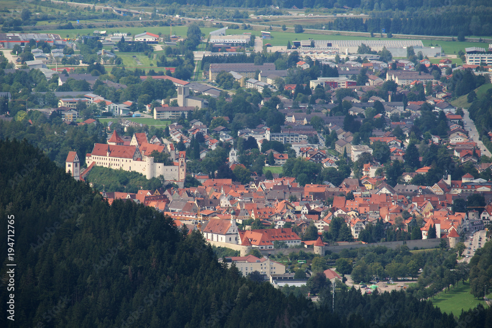 The view of Fussen town, Bavaria, Germany