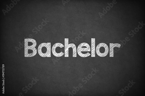 Bachelor on Textured Blackboard.