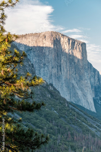 El Capitan rock formation close-up in Yosemite