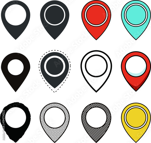 location pin icon set