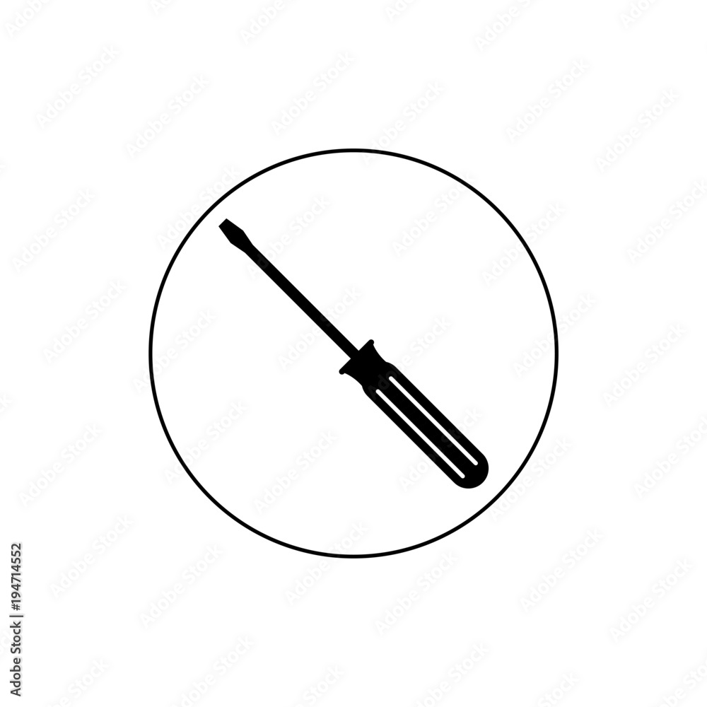 Screwdriver icon, logo Screwdriver icon, logo