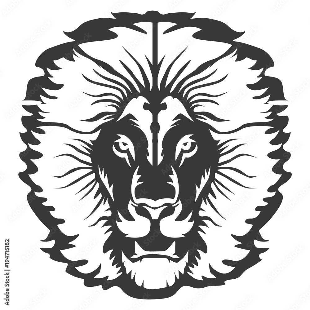 Fototapeta premium Lion head isolated on white 2