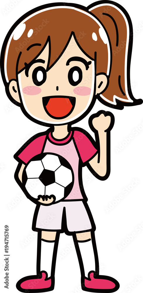 女子サッカー選手のイラスト素材 Stock Vector Adobe Stock