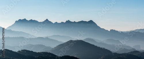 Panorama of  Mountain Range Landscape with Blue Sky © ic36006