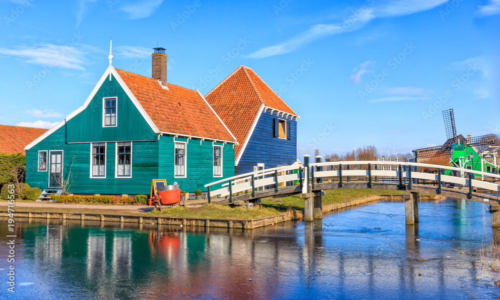Traditional House in Zaanse Schans, Netherlands Traditional House in Zaanse Schans, Netherlands