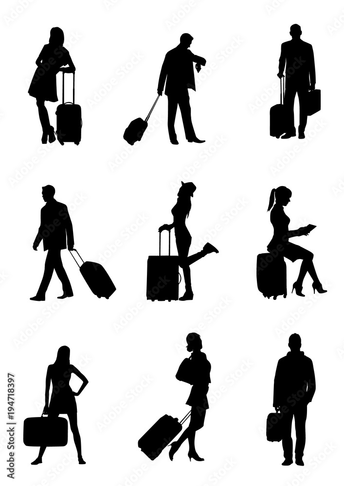 People Travel Silhouettes