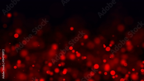 Bright red glowing bokeh, shallow depth of field, modern computer generated background, 3D rendering backdrop