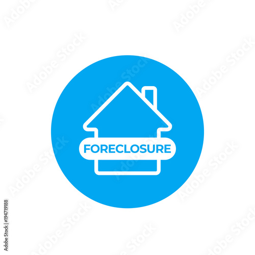 foreclosure icon, vector