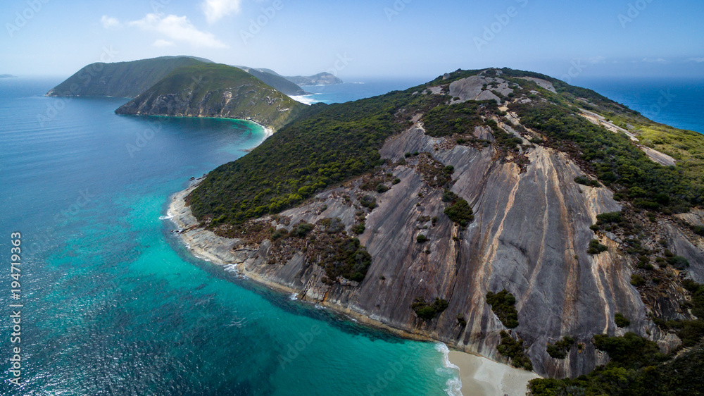 Aerial view of the Bald Head  Ithmus  in the Torndirrup National Park, Albany, Western Australia
