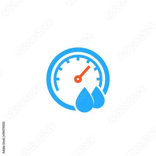 Hygrometer icon on white