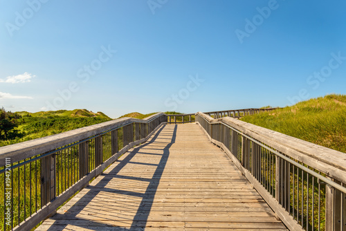 Fototapeta Naklejka Na Ścianę i Meble -  Boardwalk to Brackley Beach Provincial Park Beach