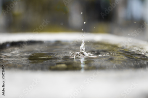 droplet splash on pool