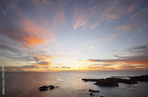 Canary Sunrise With Beautiful Clouds, La Palma