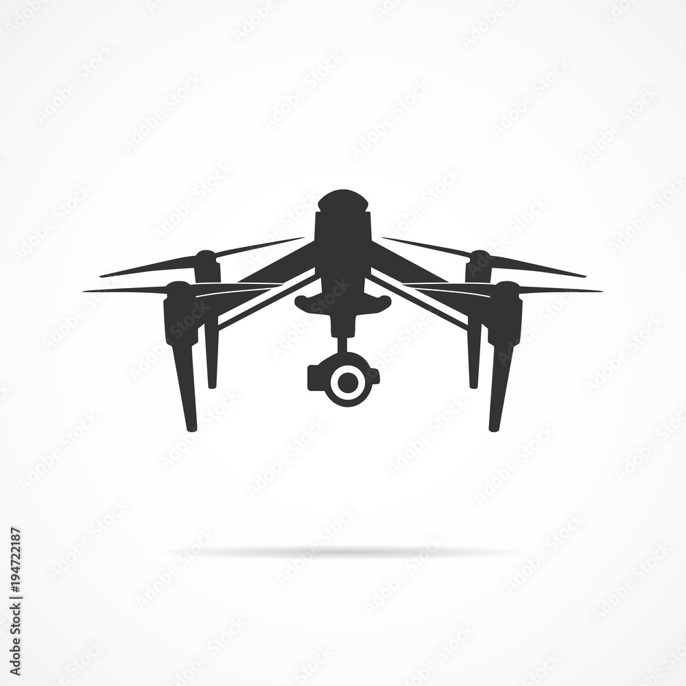 Vector image of a drone icon. - obrazy, fototapety, plakaty 