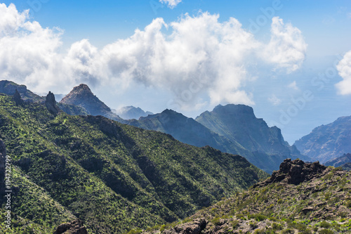 Mountains surrounding the Masca valley on Tenerife island  Canary  Spain