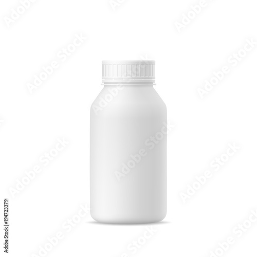 Vector 3d mockup of bottle with lid