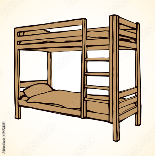 Bed. Vector drawing