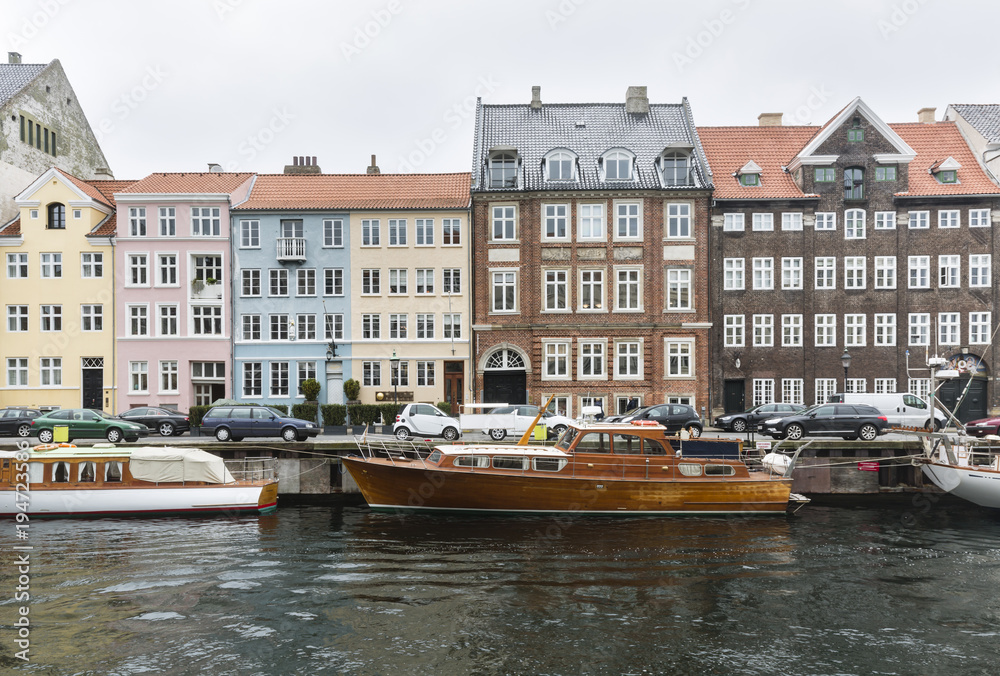 Nyhavn in Copenhagen On A Gray Day