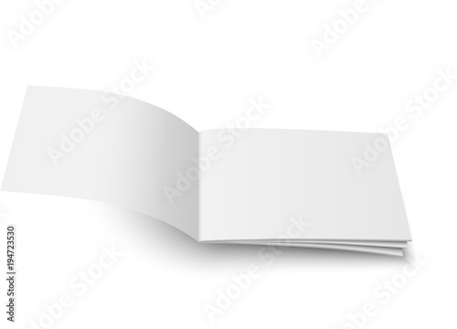 Vector mock up of magazine white blank cover