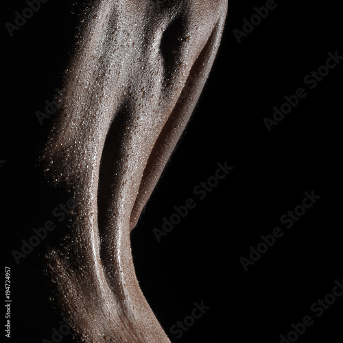 Perfect profile of woman body.