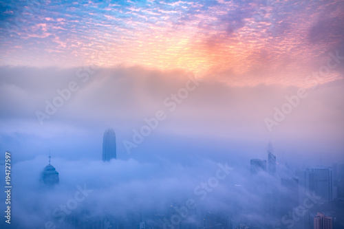 Photography Dramatic misty season in Hong Kong