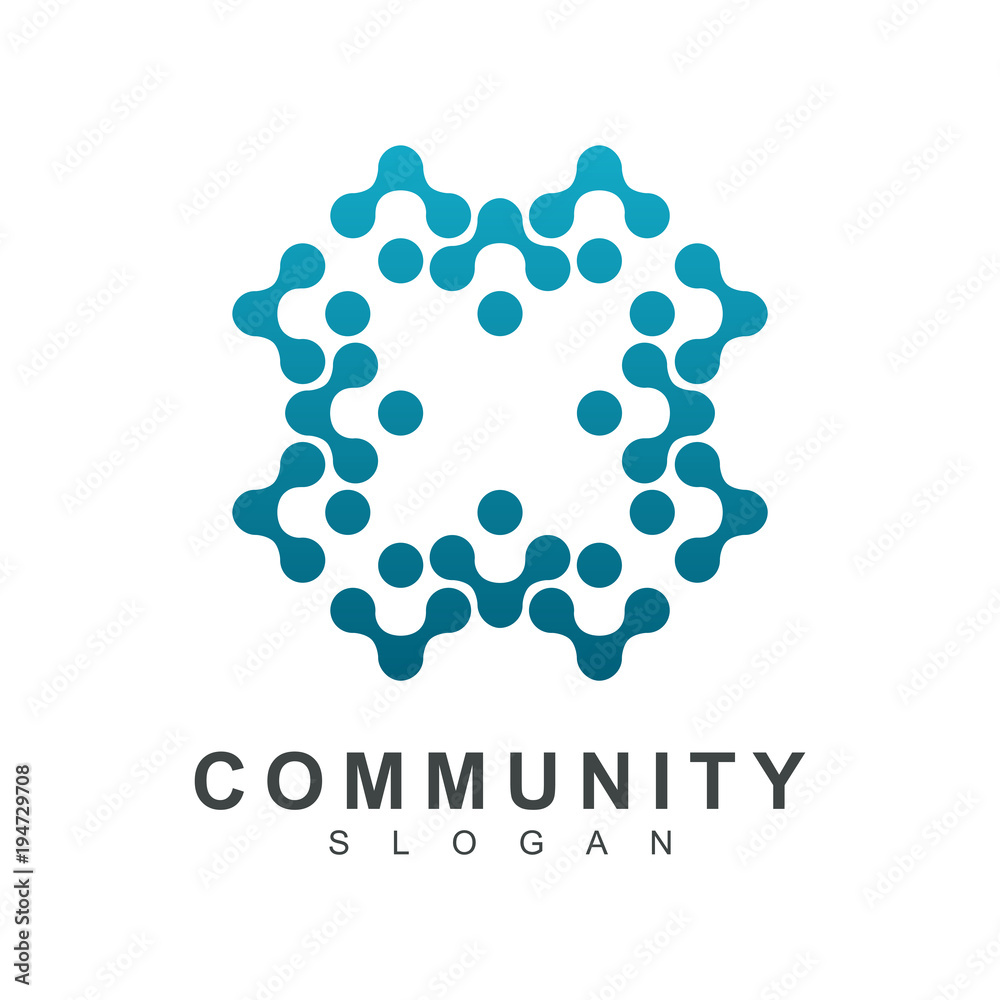 Obraz premium Neuron Group logo, Community logo, Dot logo