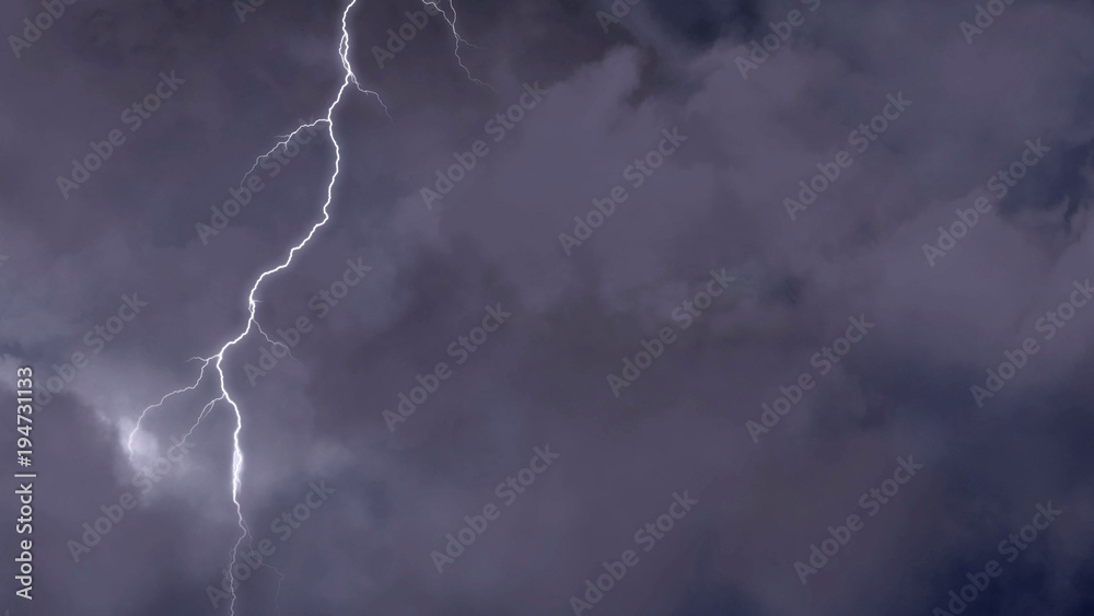 Night skyscape with lightning and thunderstorm flashing in darkness, weather Night skyscape with lightning and thunderstorm flashing in darkness, weather