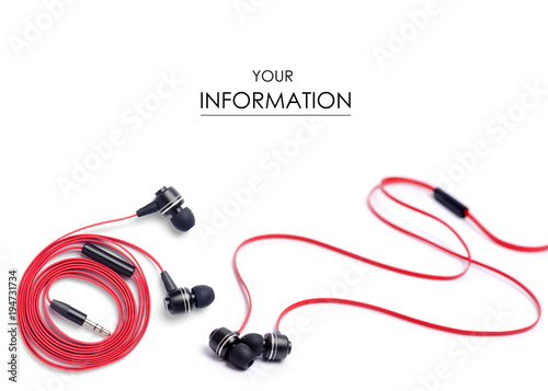 Red headphones pattern
