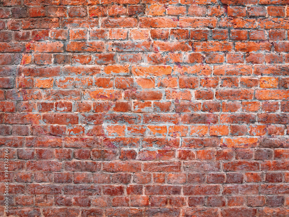 Naklejka premium old brick wall, vintage brickwork as a background