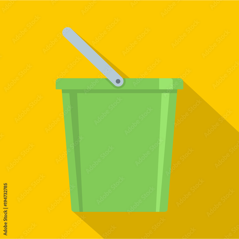 Domestic bucket icon. Flat illustration of domestic bucket vector icon for web Domestic bucket icon. Flat illustration of domestic bucket vector icon for web