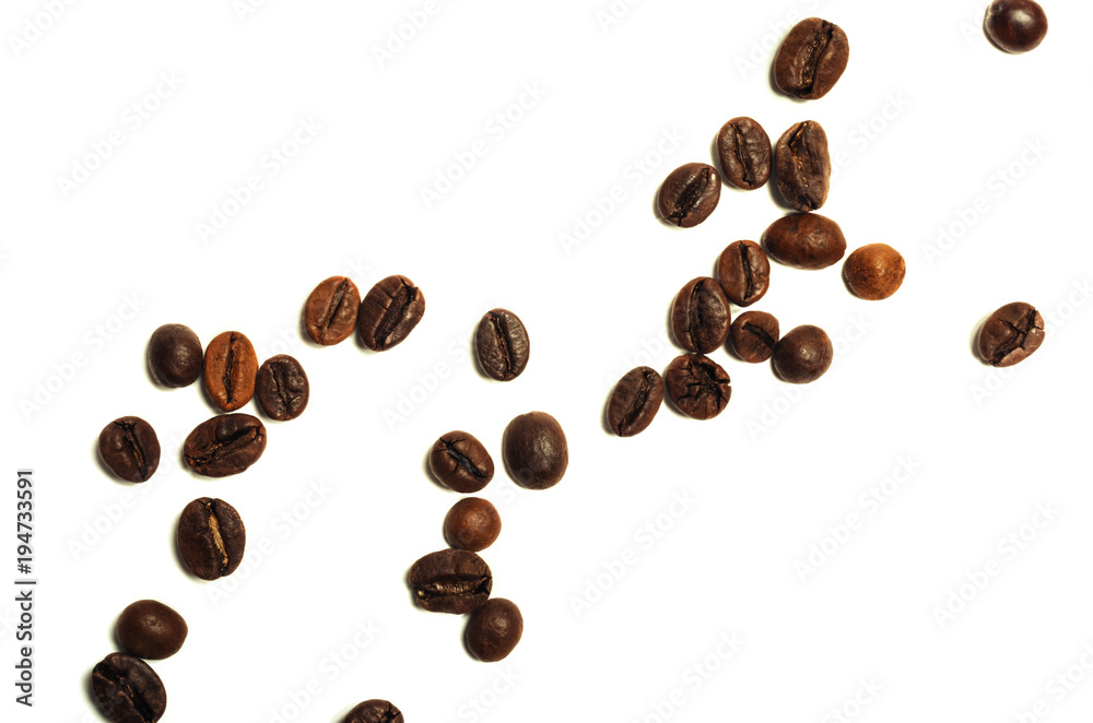 Coffee beans isolated on a white background Coffee beans isolated on a white background