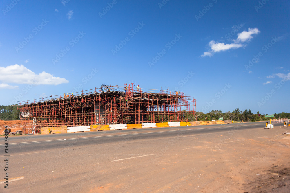 Obraz premium Construction New Bridge Overpass Highway