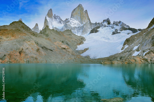 Early morning view of Fitz Roy mountain.
