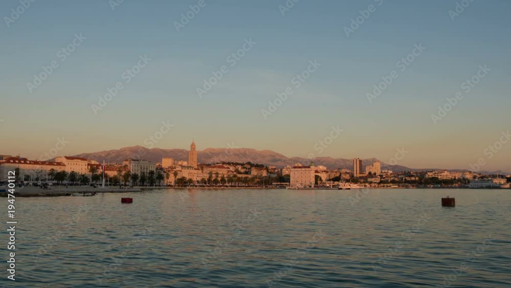 Timelapse of Split in the evening Timelapse of Split in the evening