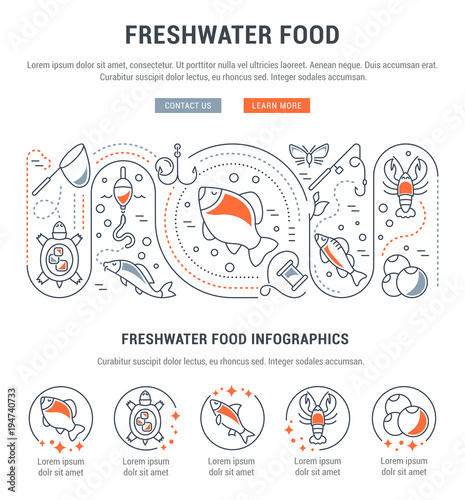 Website Banner and Landing Page of Freshwater Food.