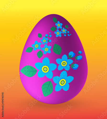  Easter egg with tender forget-me-nots