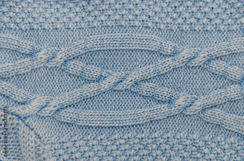 background, blue knitted fabric, wool, texture