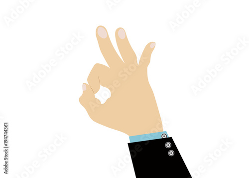 human hand showing ok fingers symbol vector illustration design 