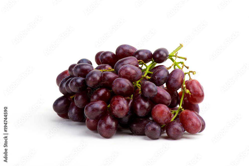 grapes fruit black food product delicious useful cooking food dishes white background isolated