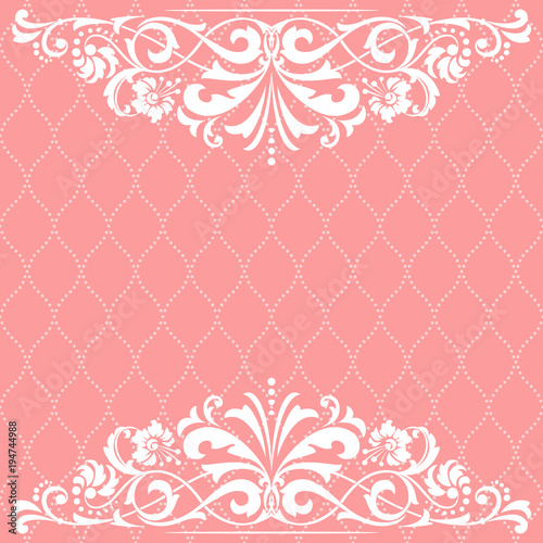Abstract floral pattern. Vector background. Perfect for invitations or announcements.