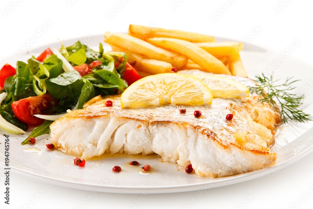 Fried fish with potatoes Fried fish with potatoes