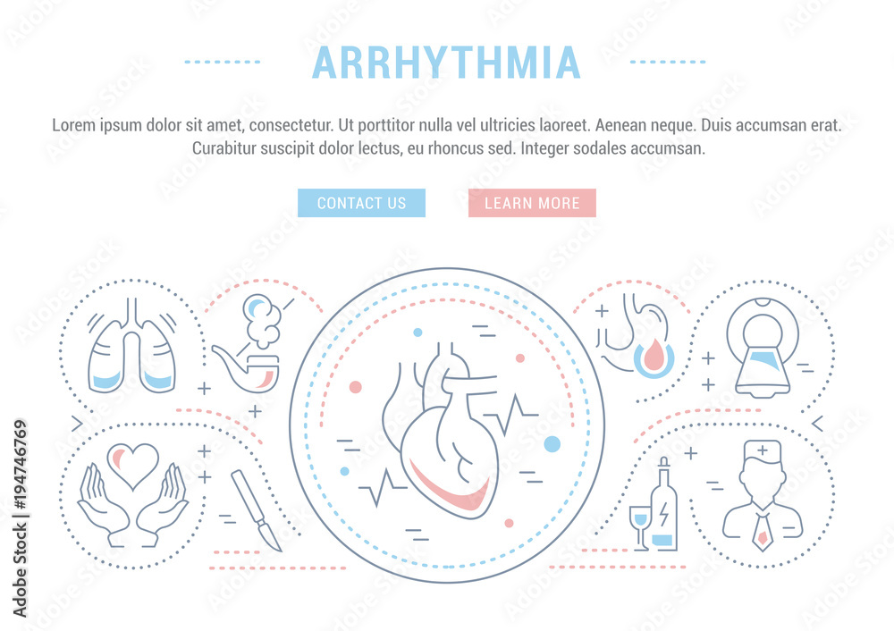 Website Banner and Landing Page of Arrhythmia. Website Banner and Landing Page of Arrhythmia.