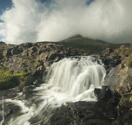 Faroe islands. Waterfall.